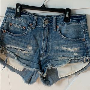 High rise American eagle festival shorts